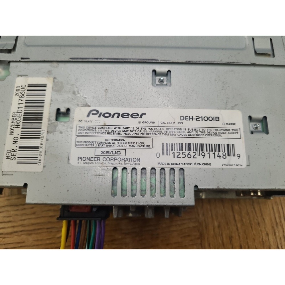 Pioneer DEH-2100IB Car CD Receiver w/ MP3/WMA Playback - TESTED w/ Harness - Picture 7 of 7